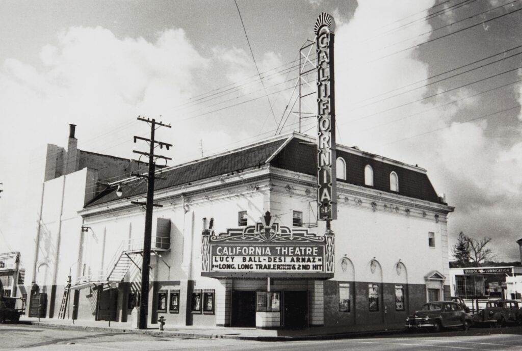 California Theatre, Petaluma, circa 1954. Credit: Sonoma County Library